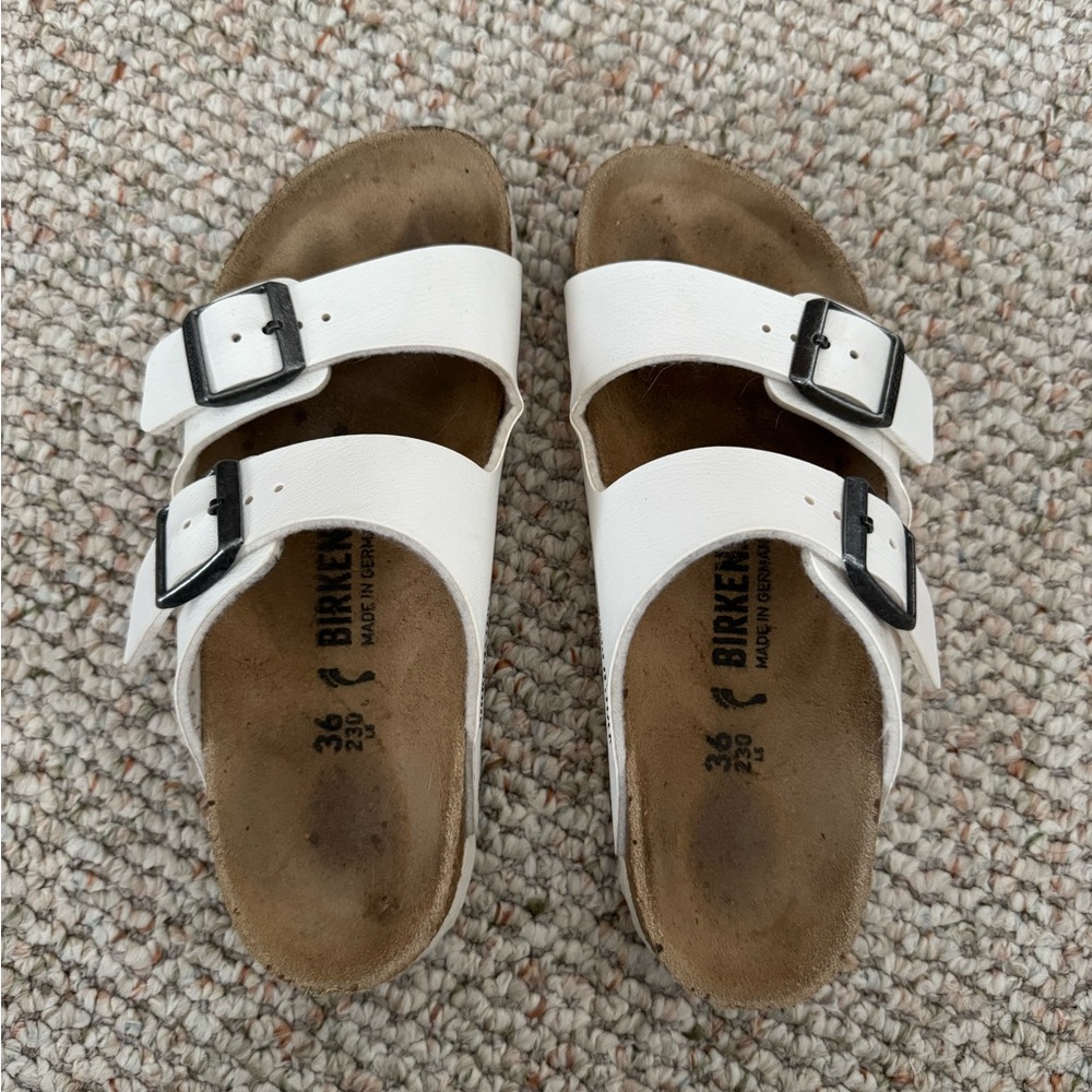 Birkenstock White Double Strap Sandals